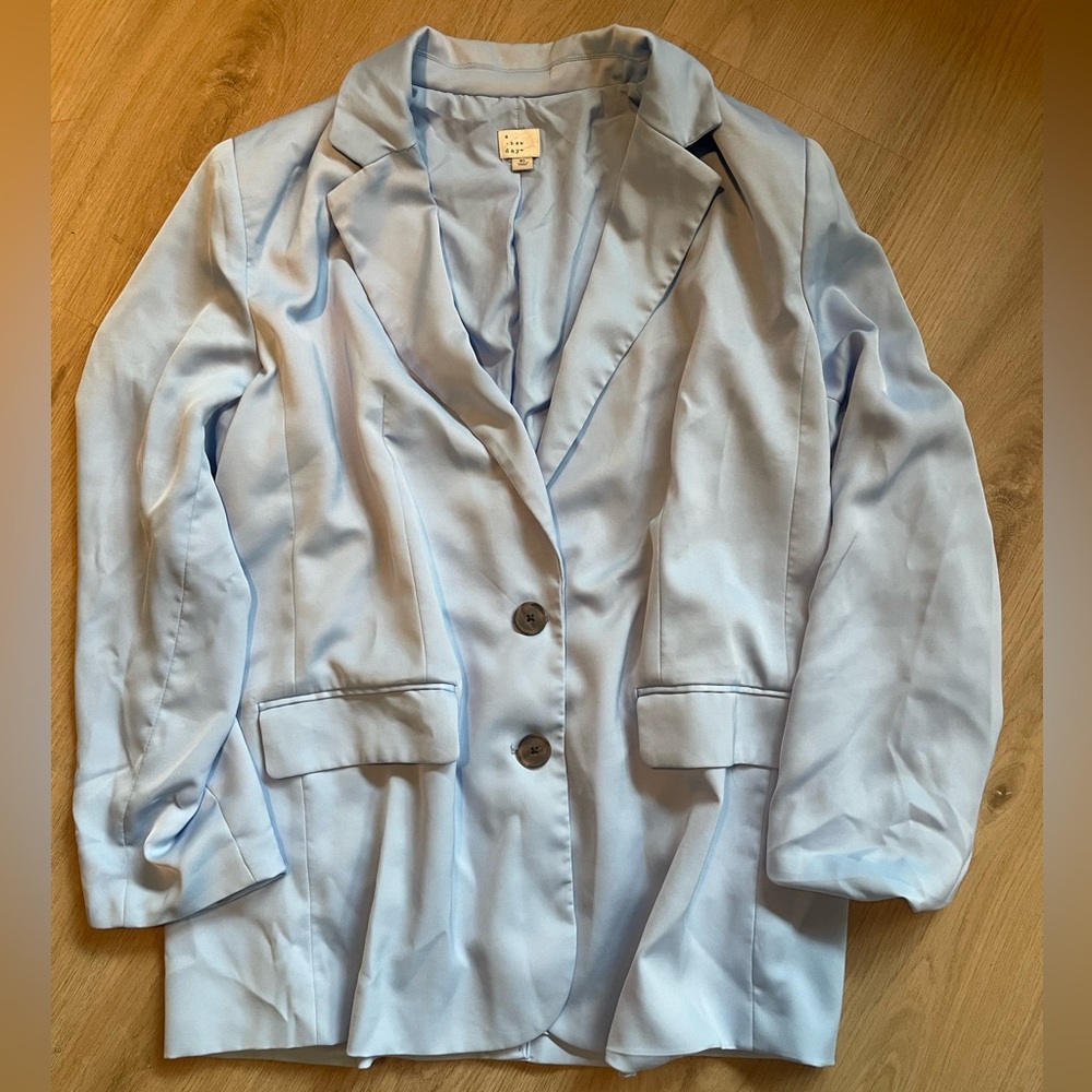 a new day Light Blue Women's Silky Blazer